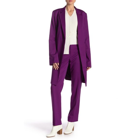 Helmut Lang purple ultra violet straight leg trouser pants - Picture 3 of 10